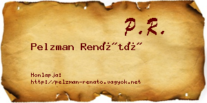 Pelzman Renátó névjegykártya